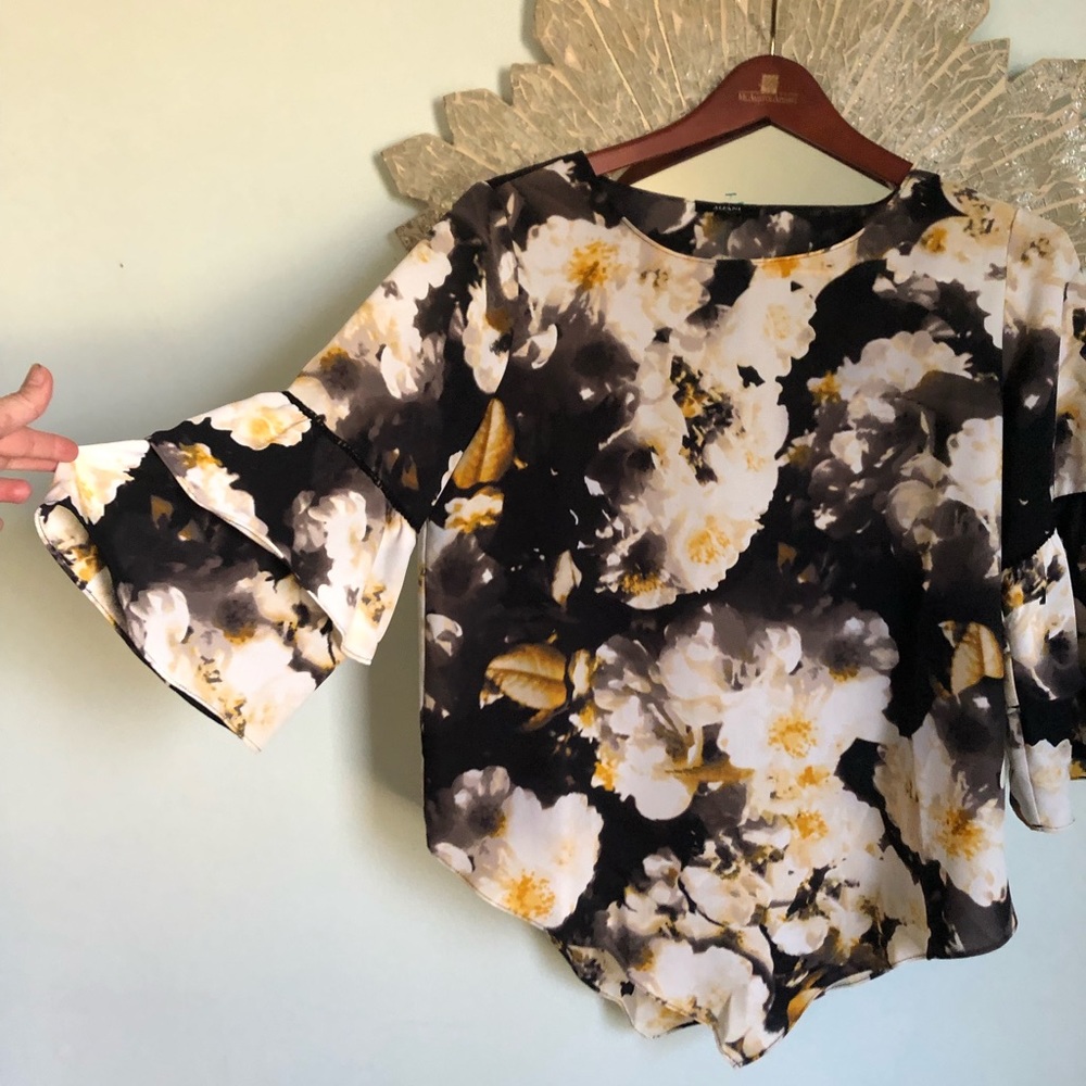 Vibrant Alfani Silk Floral Top